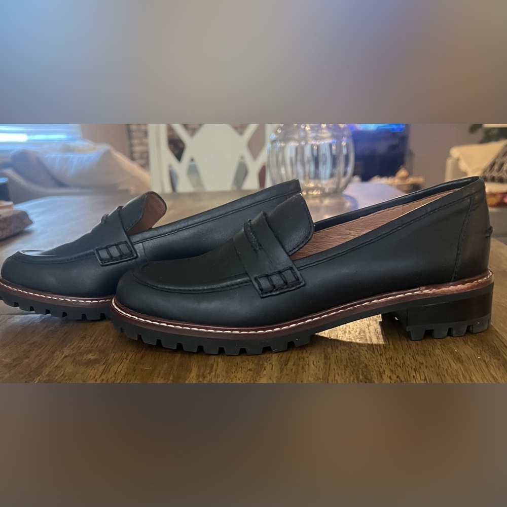 Madewell Black Leather Loafers